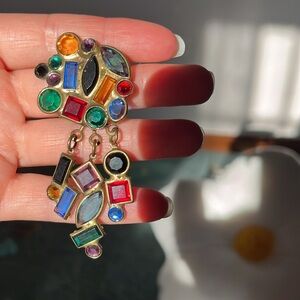 SORRELLI Brooch Gold tone Glass cluster brooch.